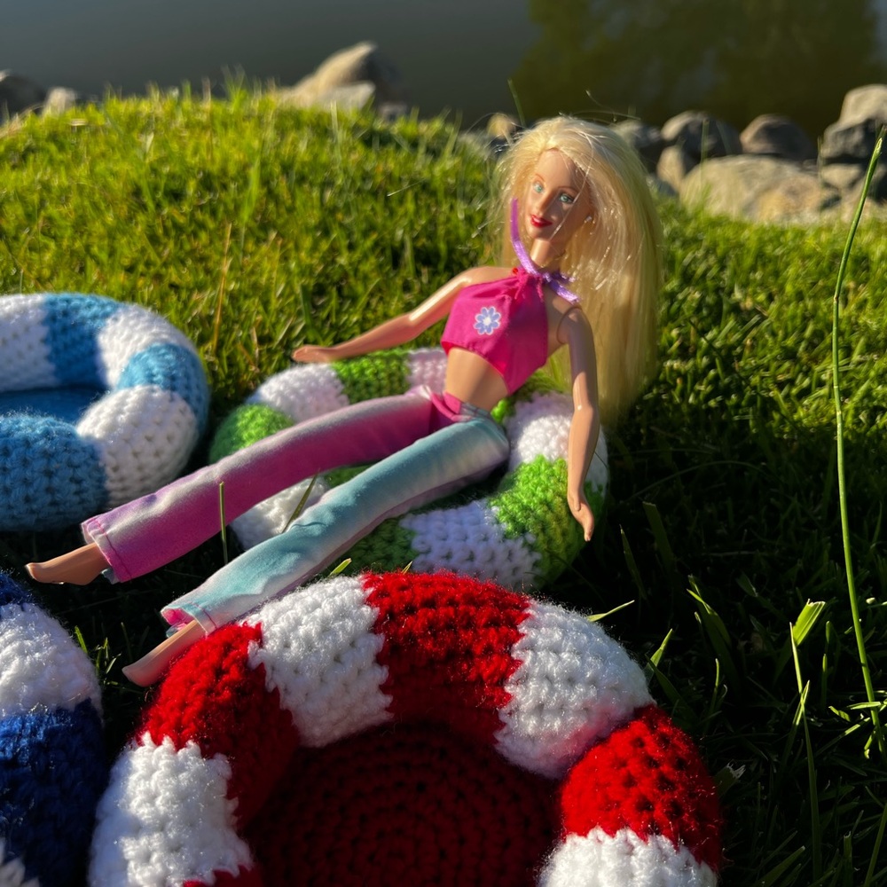 Hand Crocheted Summer Pool Floaty Coaster! - Picture 7 of 17